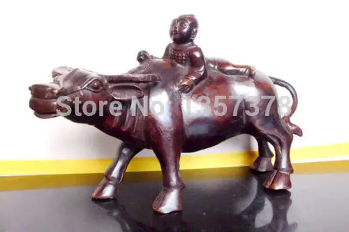 

shitou 00199 Chinese handmade bronze Cowherd boy and cow statue discount 30% (C0324)