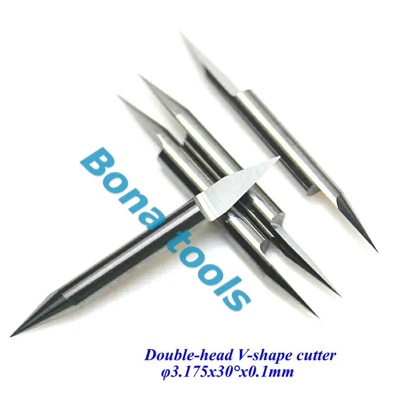 

10pcs/set Double Head 30 Angle 3.175x 0.1mm V Carving CNC Milling Bit Carbide Tungsten Cutter, Work Sharp Tools Bit for Wood MDF