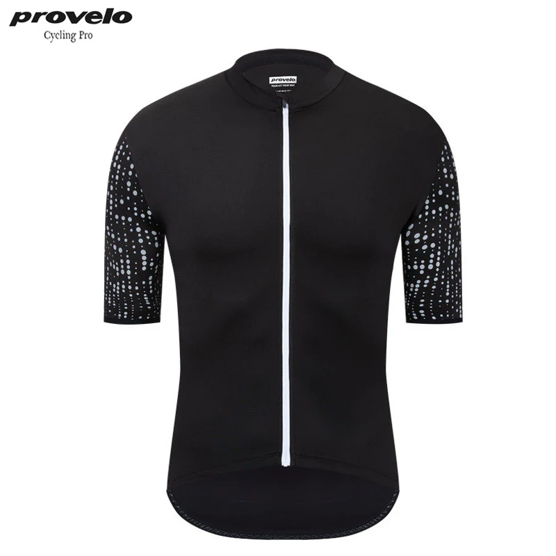 

Provelo High Quality Fabric Cycling Jersey Reflective Sleeve Bike Jersey MTB Jersey Men Cycling Clothing Maillot Ciclismo Hombre