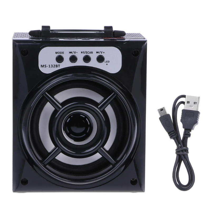 

Portable Outdoor Wireless Bluetooth Speaker Stereo Bass Subwoofer Loudspeaker Stereo Speaker Support USB AUX LED TF FM Radio