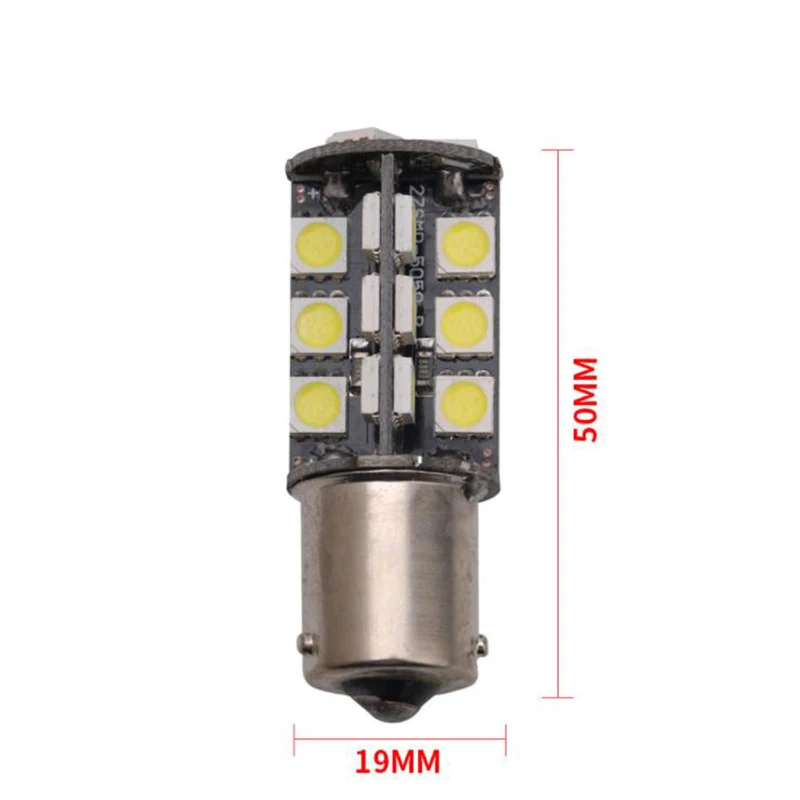 2 шт. 12 В BA15S P21W 7440 7443 5050 27smd Автомобильная задняя лампа стоп сигналы 1156 1157 T20