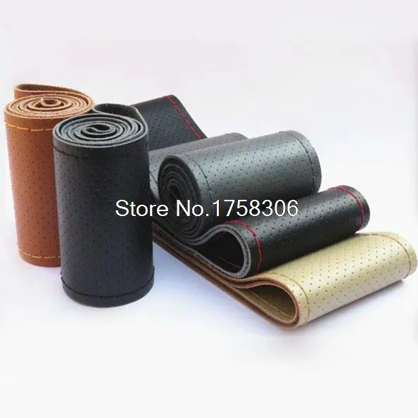Кожаный чехол на руль для Geely EMGRAND EC7 EC715 EC718|steering wheel leather cover|wheel wrapsteering wrap |