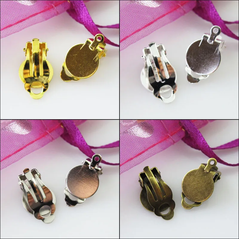 Buy 20Pcs Flat Pad Clip On Earring With Loop 10x18mm