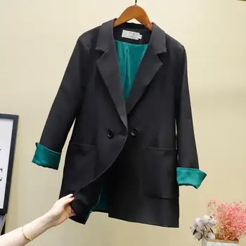

Spring Autumn Blazer Women Casual Long Sleeve Suit Jacket Female Elegant Blazer Office Ladies Tops Streetwear Women Blazer Q1749