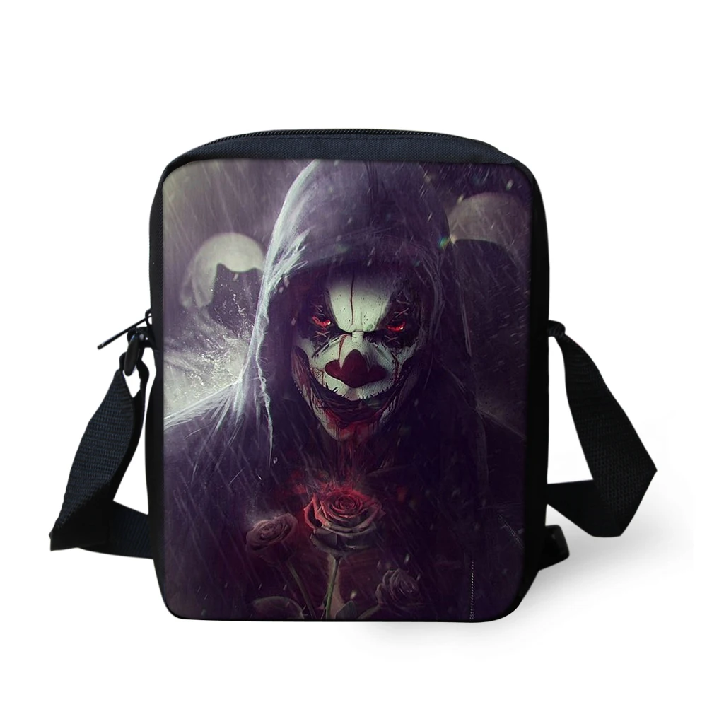 2016 Brand Design Cool Clown Print Customized Messenger Bags for Men Crossbody Bags Small Kids Children Boys Causal Bags Bolsas 2016 Brand Design Cool Clown Print Customized Messenger Bags for Men Crossbody Bags Small Kids Children Boys Causal Bags Bolsas