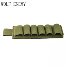 Портативный тактический 6 Круглый приклад для дробовика оболочки пуля держатель клейкая Полоса нейлоновая патронная сумка для боеприпасов страйкбол охота