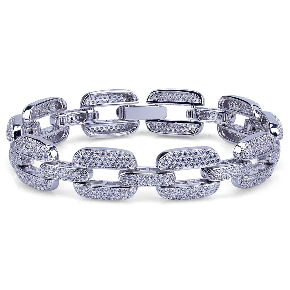 

MCSAYS Hip Hop Jewelry Box Chain Bracelet Unisex Fashion Iced Out Full CZ Accessories New Gifts 3JA