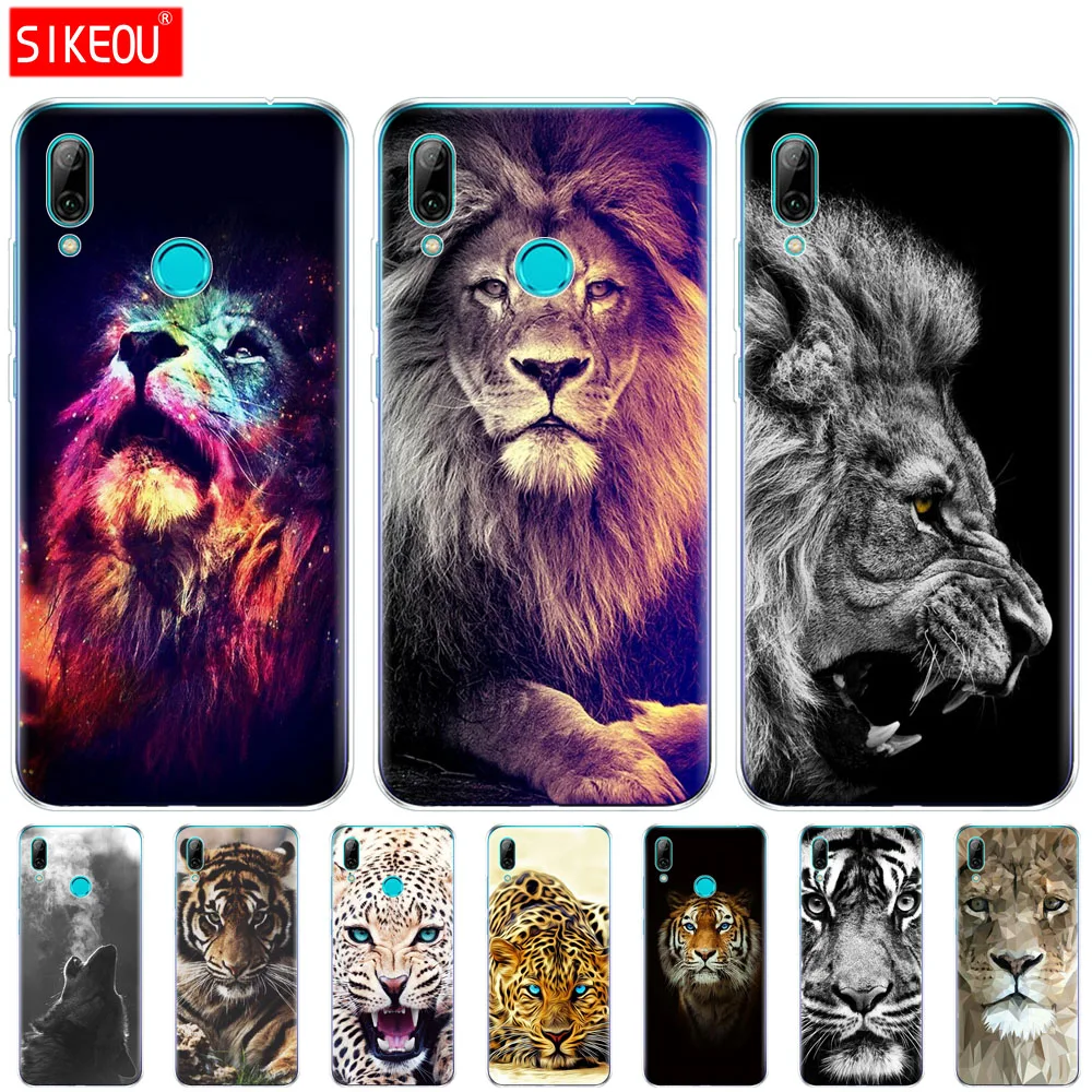 

case for Huawei Y7 2019 Case Huawei y7 Pro 2019 Silicone TPU Cover Phone Case For Huawei Y7 2019 wolf tiger lion Leopard bear