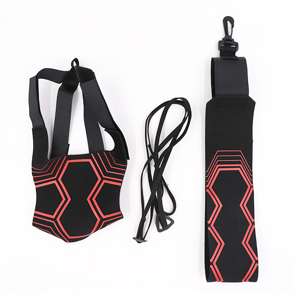

2018 new Soccer Trainer Belt Kick Football Solo Practice Waist Skill Equipment Sports red color top quality
