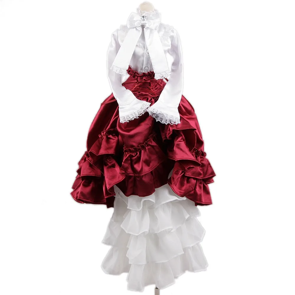 

[wamami] 109# White-Red Dress/Clothes/Suit For 1/4 MSD DOD AOD BJD Doll