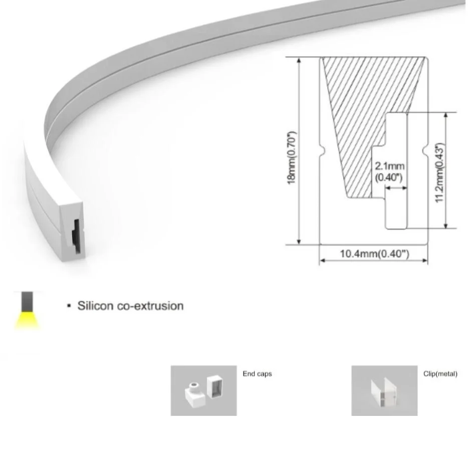 

5meter/piece silicone flexible led light profile Square shape flexible led profile for wall or floor lighting SDW028