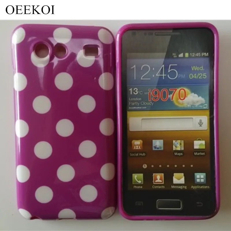 OEEKOI мягкий гелевый Чехол в горошек из ТПУ для Samsung Galaxy S Advance i9070 Бесплатная