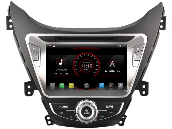 Sale Navirider car dvd player multimedia autoradio android 8.1 wifi gps navigation screen for Hyundai Elantra 2012 year tape recorder 1
