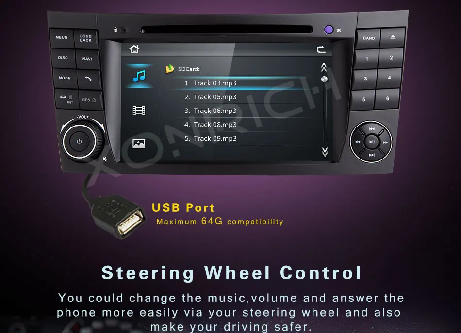 Cheap 2 Din AutoRadio Car DVD Player For Mercedes W211 CLS W219 W463 CLK W209 E320 E300 55 E200 E220 E240 E350 E280 Multimedia Stereo 6
