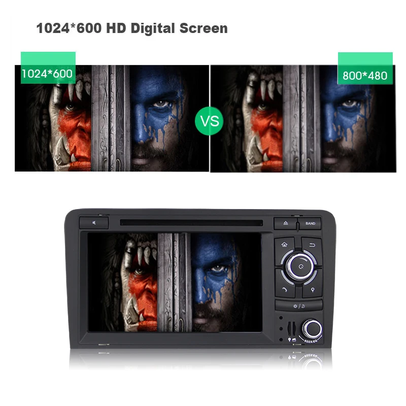 Top KSAOTU 7" DAB+ 4G Android 8.0 Car DVD Player SD GPS for Audi A3 7