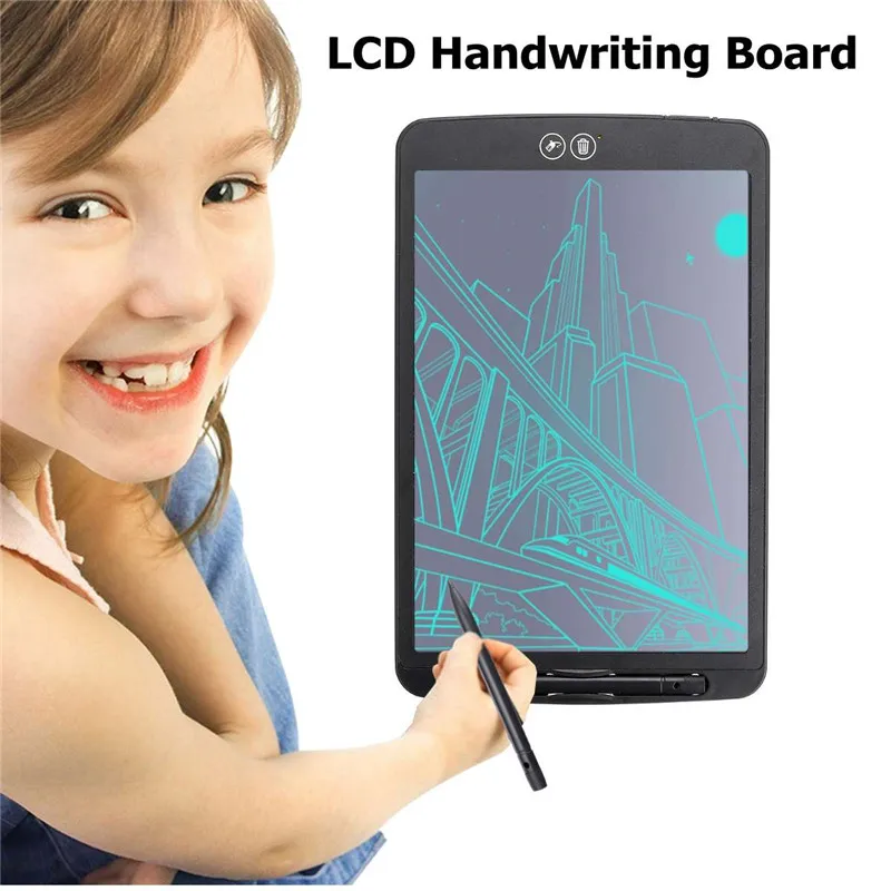 

12 inch LCD Handwriting Board Writing Tablet Partially Erasing Children's Writing Thick Pen Highlighting Electronic Drawing Pad