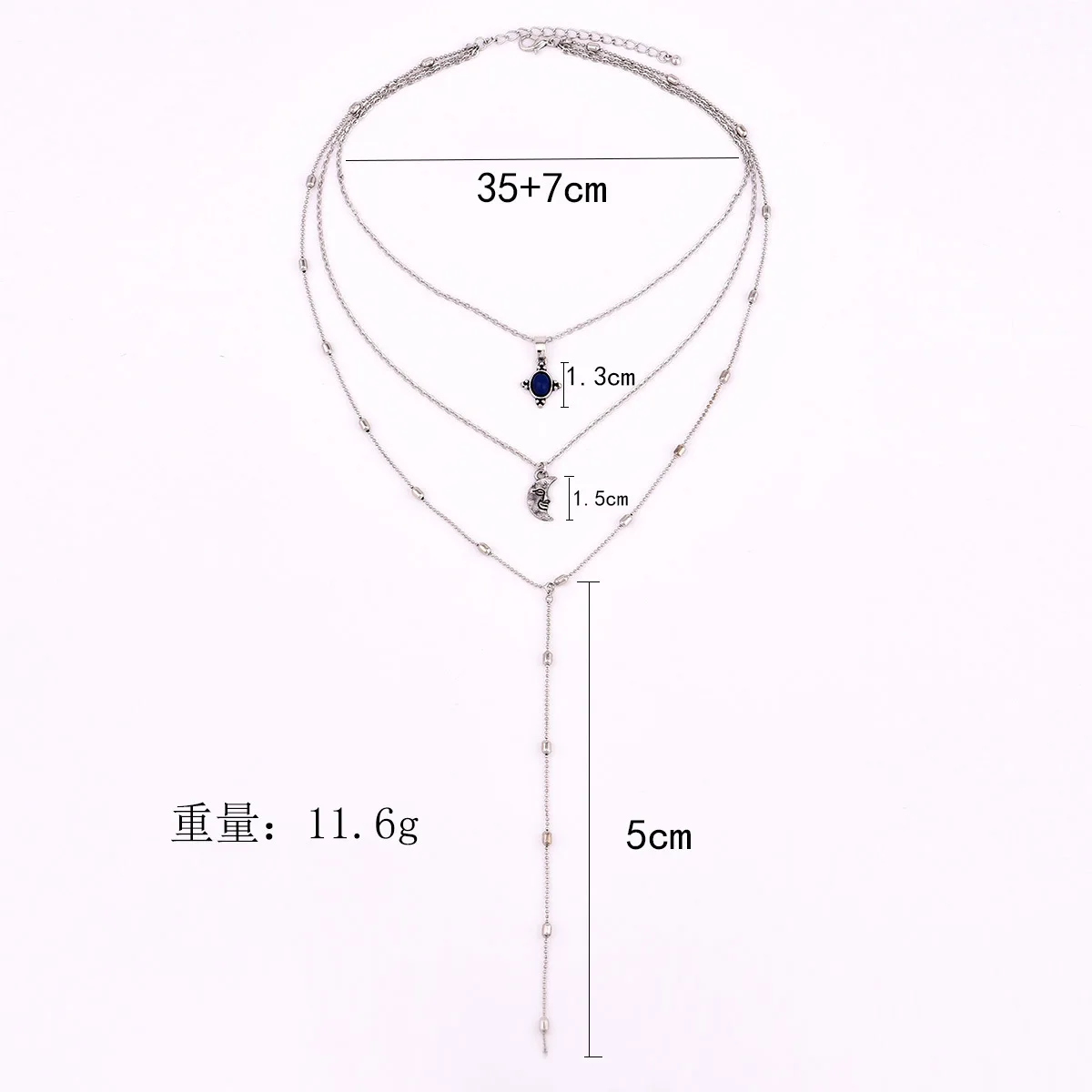 1 шт., несколько металлических силовых ожерелья для женщин, длинная луна, кисточка, подвеска, силовые ожерелья, подвески, бархатные чокеры, модные ювелирные изделия