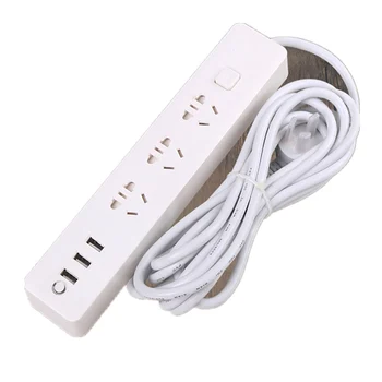 

Multifunctional USB Power Socket Portable Strip Plug Adapter with 3 USB Fast Charging Standard Plug Interface Extension EU US