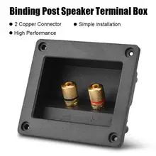 Componentes acústicos para HiFi Speaker 2 Cobre Binding Post Terminal Conector do Cabo Caixa de Shell