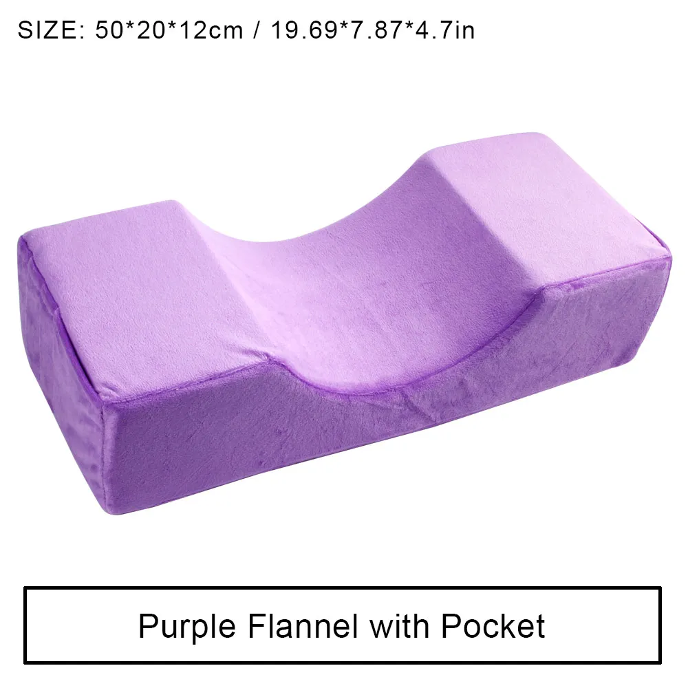 Акриловая удлиненная подушка для ресниц Полка Подставка с стойкой кривая эргономичная подушка для ресниц наращивание ресниц инструменты для макияжа; красота салон - Цвет: Purple Flannel Pillo