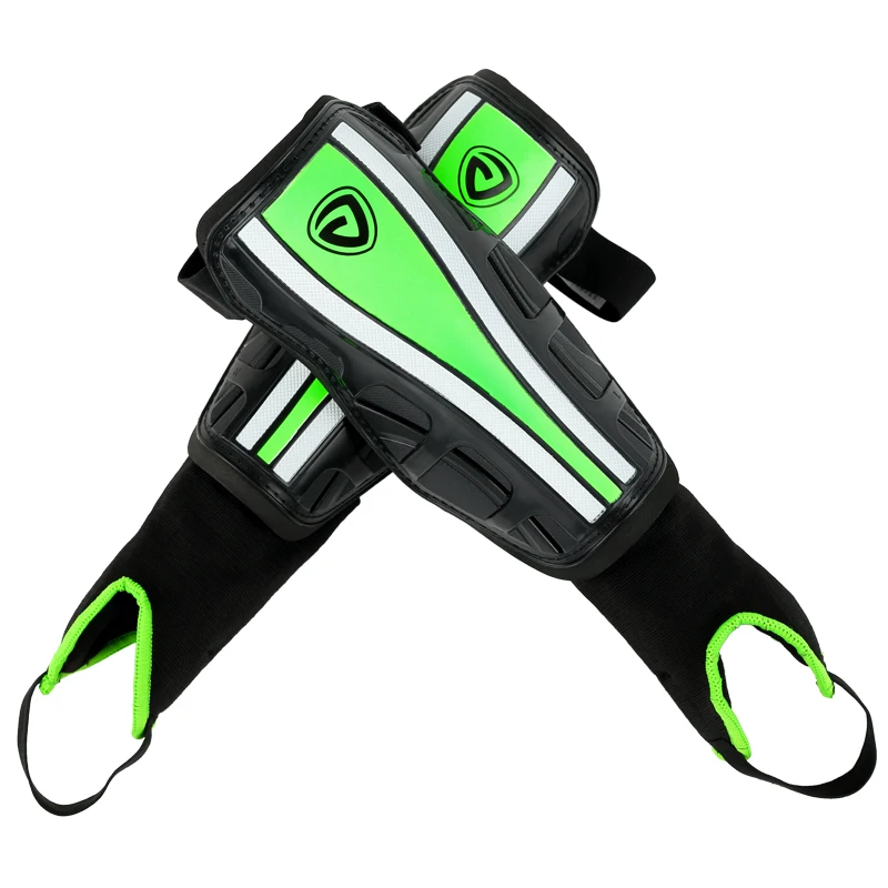 Professional black green sports soccer shin pads football Shin Guard