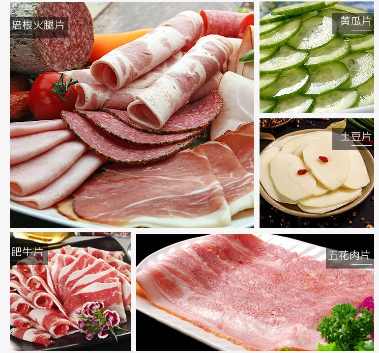 110/220V Home Meat Slicer Semiautomatic Electric Slicer Multifunction Meat Cutter for Commercial Fruits Ham Bread