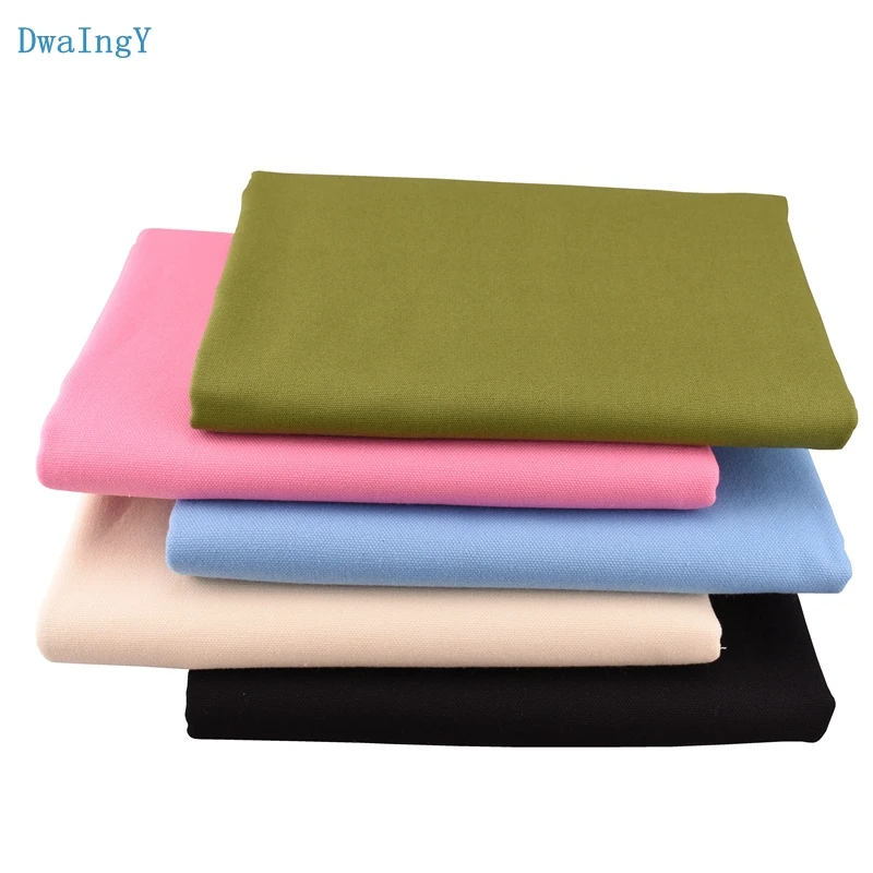 

DwaIngY Solid color Cotton Canvas Fabric For Handmade Sewing Cloth For Sofa Curtain Bag Home Decoration Material 45*50cm/piece