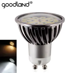 Гудленд GU10 светодиодный светильник затемнения Светодиодный лампа GU 10 светодиодный Spotlight 110 В 220 В Алюминий 7 Вт для Спальня гостиная