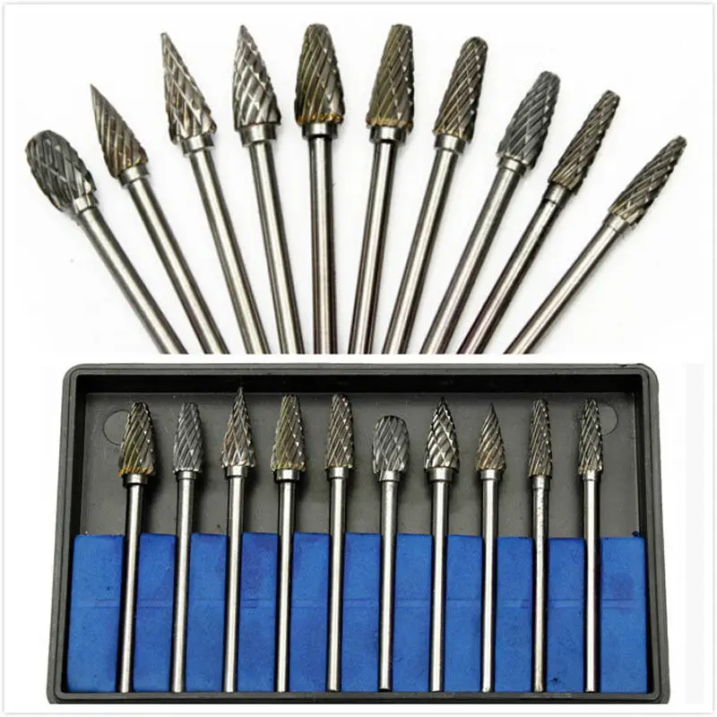 10pcs/1 Set Lab Burrs Tooth Drill Tungsten Steel Dental Burs 2.35mm