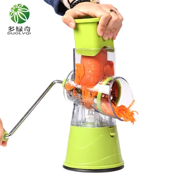 

DUOLVQI Vegetable Cutter Mandoline Round Slicer Carrot Potato Slicer With 3 Stainless steel Blades Kitchen Accessories gadgets