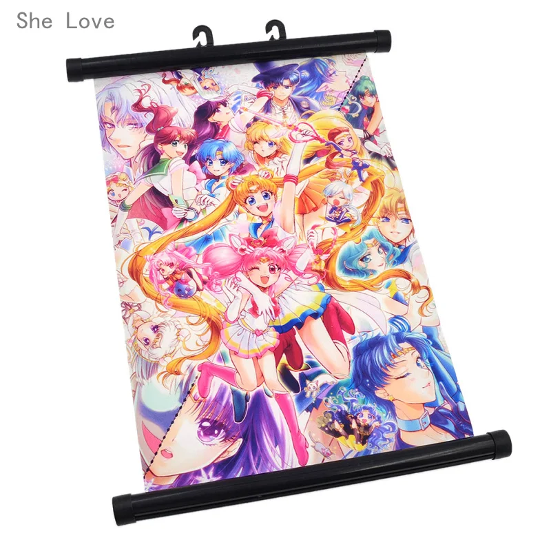

She Love Hot Anime Sailor Moon Collective Crystal Wall Poster Scroll Home Decor Cosplay