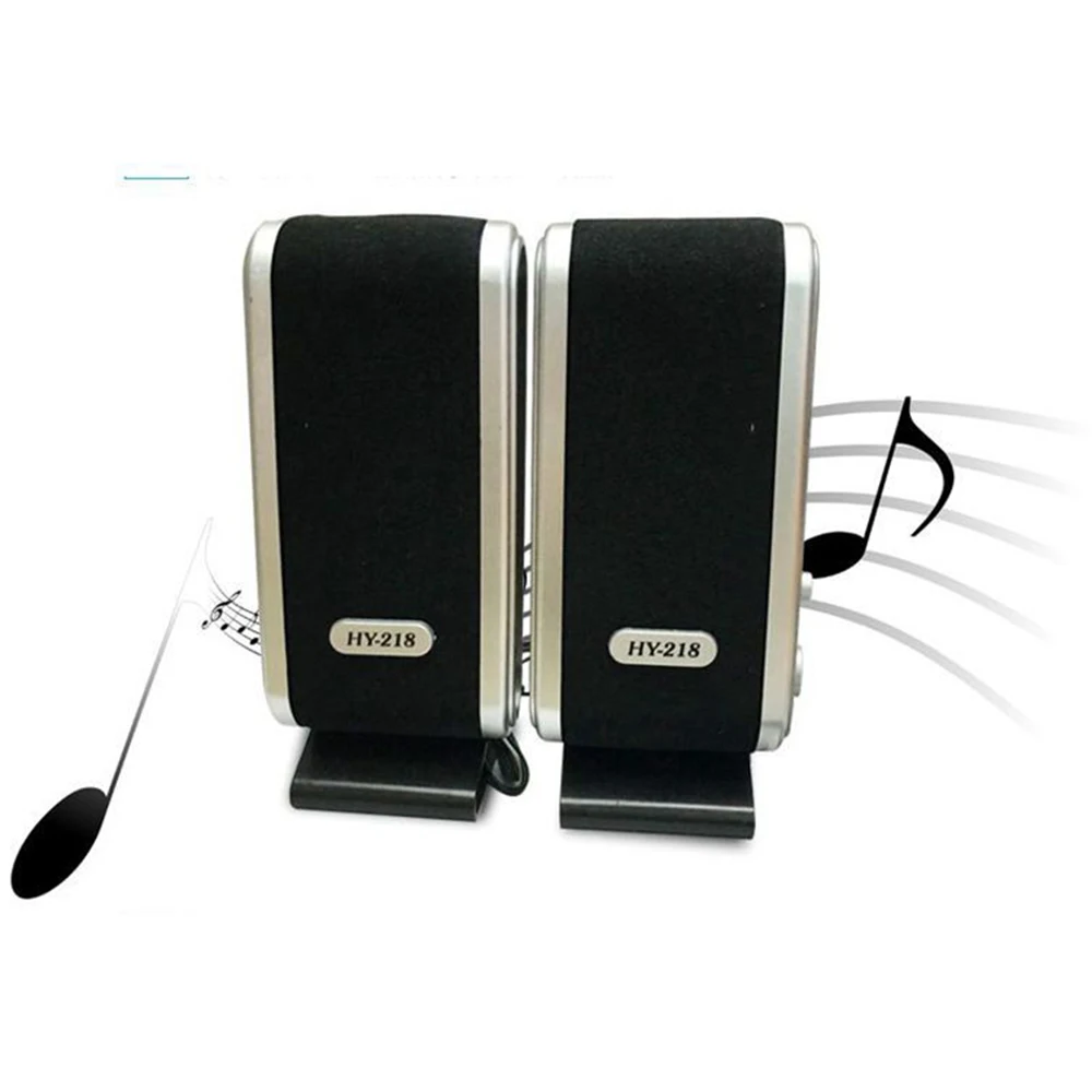 

Silver 6W DC 5V USB2.0 Wired USB Power Speakers Stereo 3.5mm Audio Jack For PC Laptop Computer MAC Mini Computer Speakers 2019
