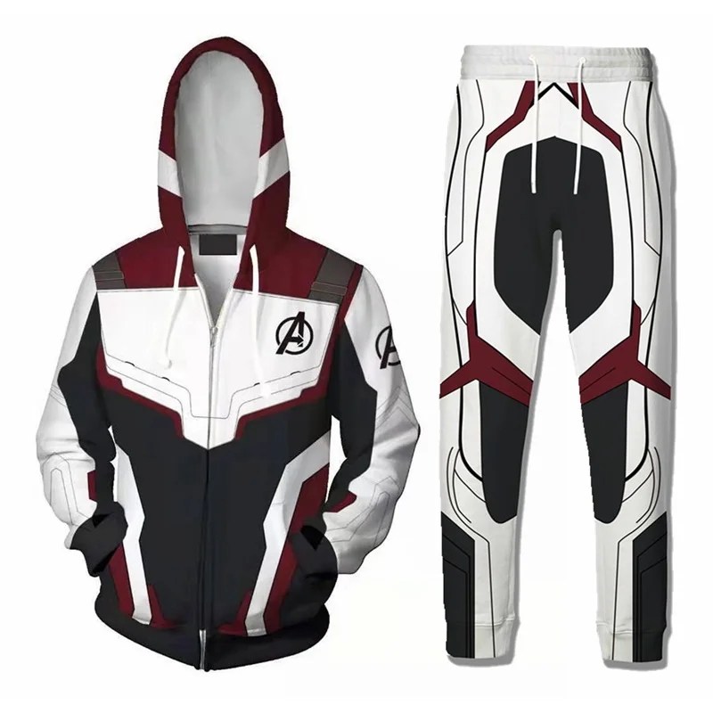 Avengers Endgame Quantum Realm Sweatshirt Jacket Advanced Tech Hoodie Cosplay Costumes superhero Iron Man Hoodies suit Hat Cap