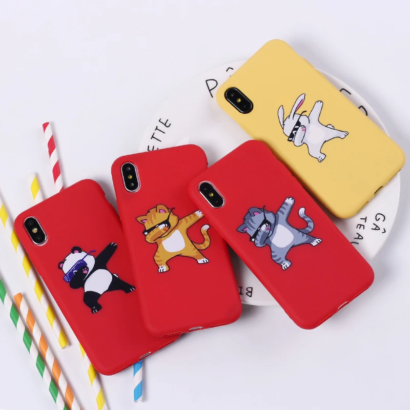 Милый мягкий силиконовый чехол для телефона с рисунком панды Dab Swag чехлы iPhone 12 11 Pro