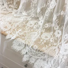 LASUI Новое C0308 3 метра = 1 шт. DIY свадебное платье, вуаль украшения полые хорошего качества шнур французские кружева с ресничками ткань