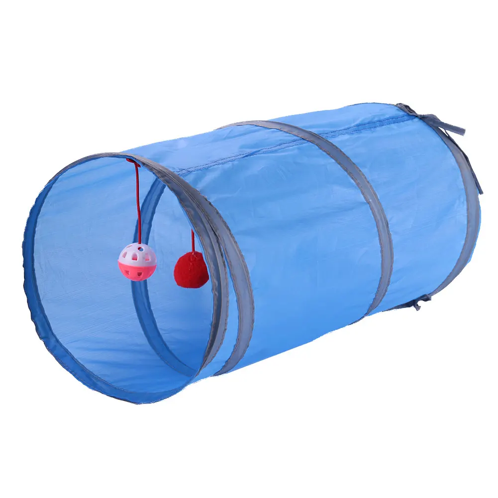 

Camouflage Crackle Chute Pet Cat Small Animal Tunnel Channel Blue Toys With