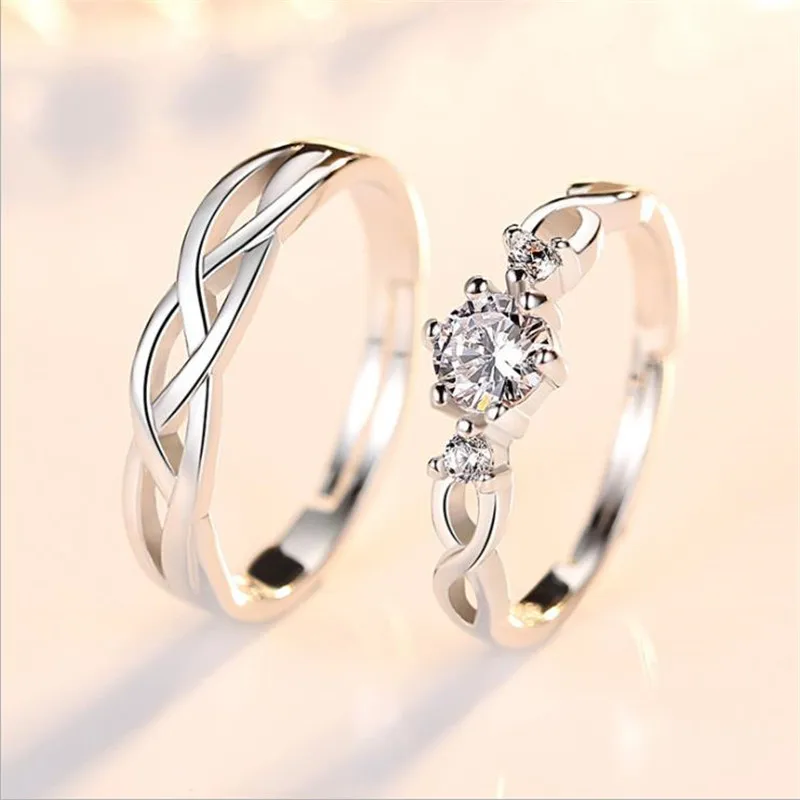 

LUKENI Exquisite Crystal Flower Women Finger Rings Jewelry Lady Fashion 925 Silver Rings For Girl Bride Wedding Party Bijou Hot