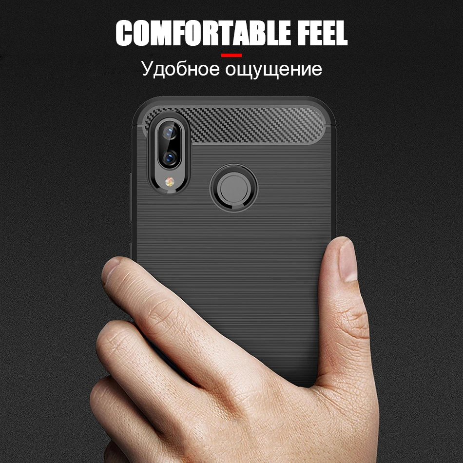 TOMKAS Carbon Fiber Case For Huawei Honor Play Phone Case On Bumper Silicone TPU Cover Coque Funda Carcasa Hoesje Capa Capinha   (7)
