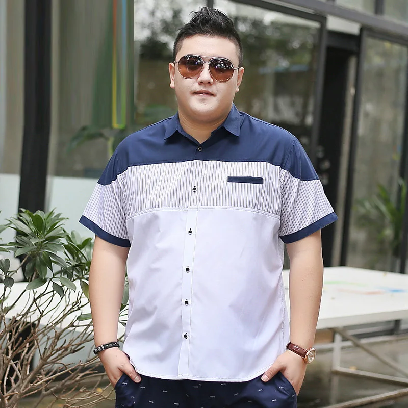 

BIMENG Brand Clothing Plus Size 3XL 4XL 5XL 6XL 7XL 8XL Can 150kg Mens Casual Summer Shirts 70