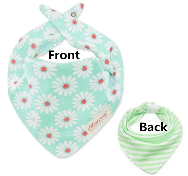 Двухсторонний хлопковый Милый Цветочный нагрудник для новорожденных, мягкий водонепроницаемый шарф для кормления, полотенце для малышей, одежда для малышей