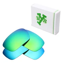 2 пары Mryok поляризованные Сменные линзы для Окли Badman солнцезащитные очки цвета "Ледяной Синий" и изумрудно-зеленый