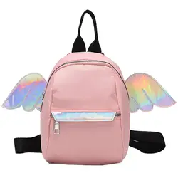 Miyahouse маленький Однотонный женский рюкзак модный нейлоновый женский рюкзак с лазерным крылом Мини Дорожная сумка для девочек-подростков