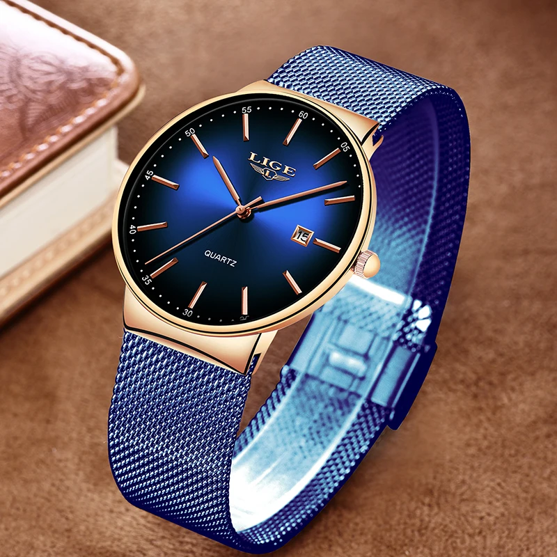 LIGE модные женские часы, женские часы, лучший бренд, роскошные спортивные кварцевые часы, женские водонепроницаемые часы из полной стали, Relogio Feminino