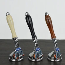 DS бритвенный набор для мужчины стойка для бритвенного станка и безопасная бритва с ручкой из смолы