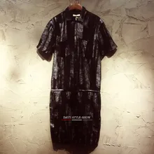 M-XXL! крутой Яркий шелковый костюм для мальчиков, свободные комбинезоны больших размеров, цельный костюм для отдыха