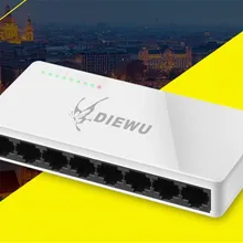 RJ45 8 Порты LAN Ethernet сетевой коммутатор gigabit 10/100 Мбит/с высокими эксплуатационными характеристиками для рабочего стола переключатели Ethernet с адаптер для розеток европейского стандарта