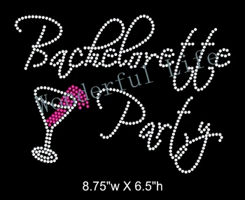 

Free shipping hot fix rhinestonemotif transfer design A grade Bachelorette Party Rhinestone Transfer
