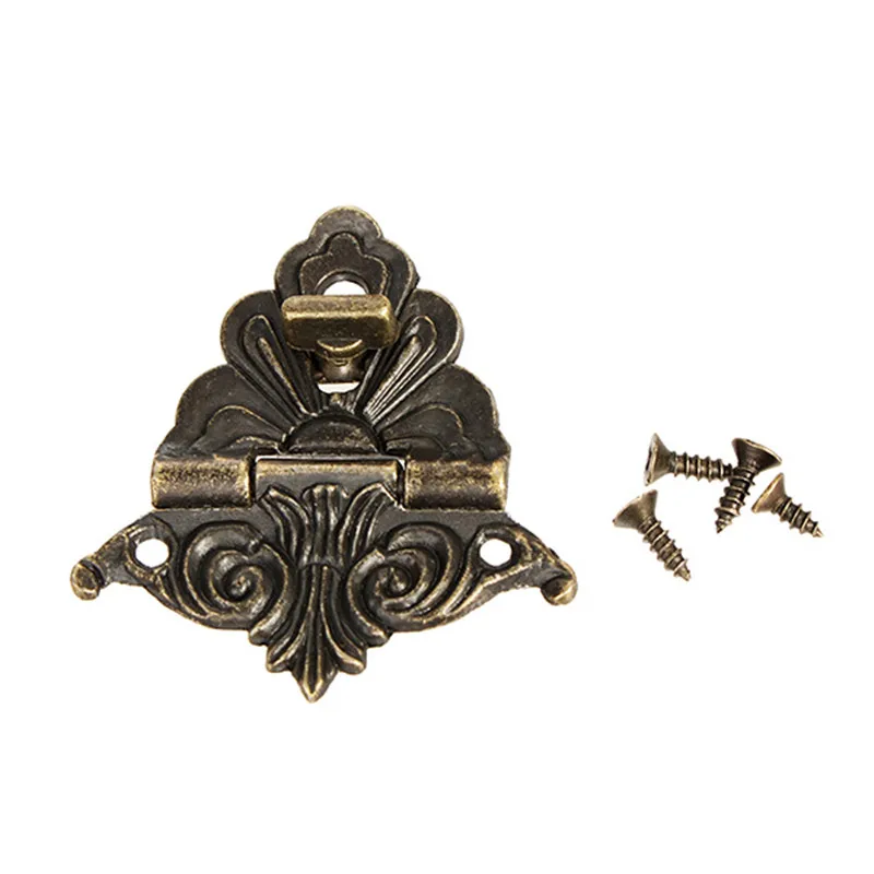 1pc Box Buckle Clasp Antique Buckle Alloy Buckle Box Wooden Wine Box Lock Craft Furniture Hardware 48x45mm