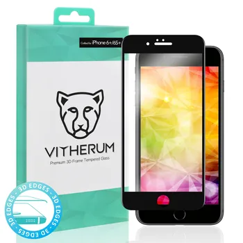 

TURQUOISE - Premium 3D Curved Tempered Glass for iPhone 6+/6S+ (Black frame)