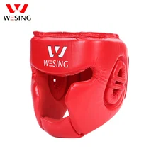Wesing Бокс Муай Тай полный-лицо шлем тренировочный конкурс защита головы ММА протектор головы Микро волокно